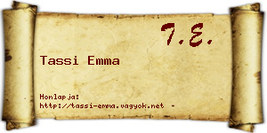 Tassi Emma névjegykártya